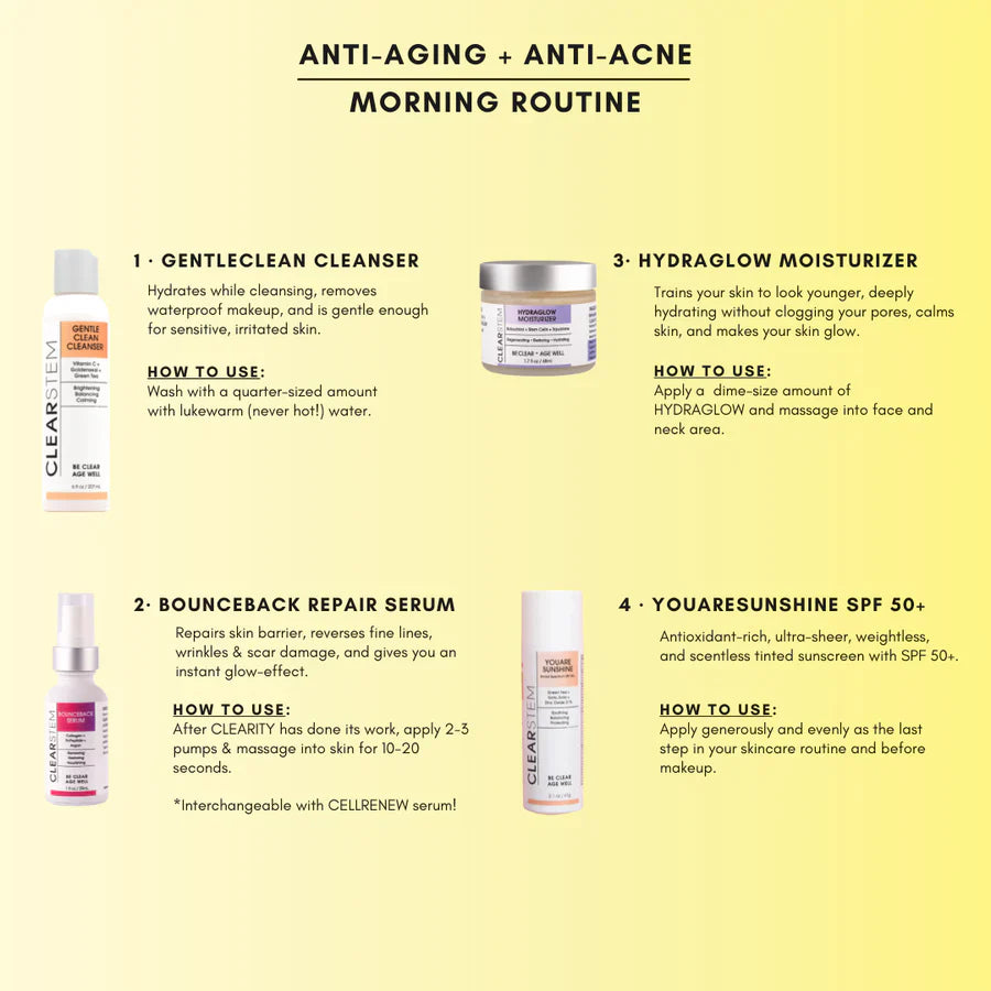 CLEARSTEM GENTLECLEAN™ - Vitamin Infused Calming Face and Body Wash