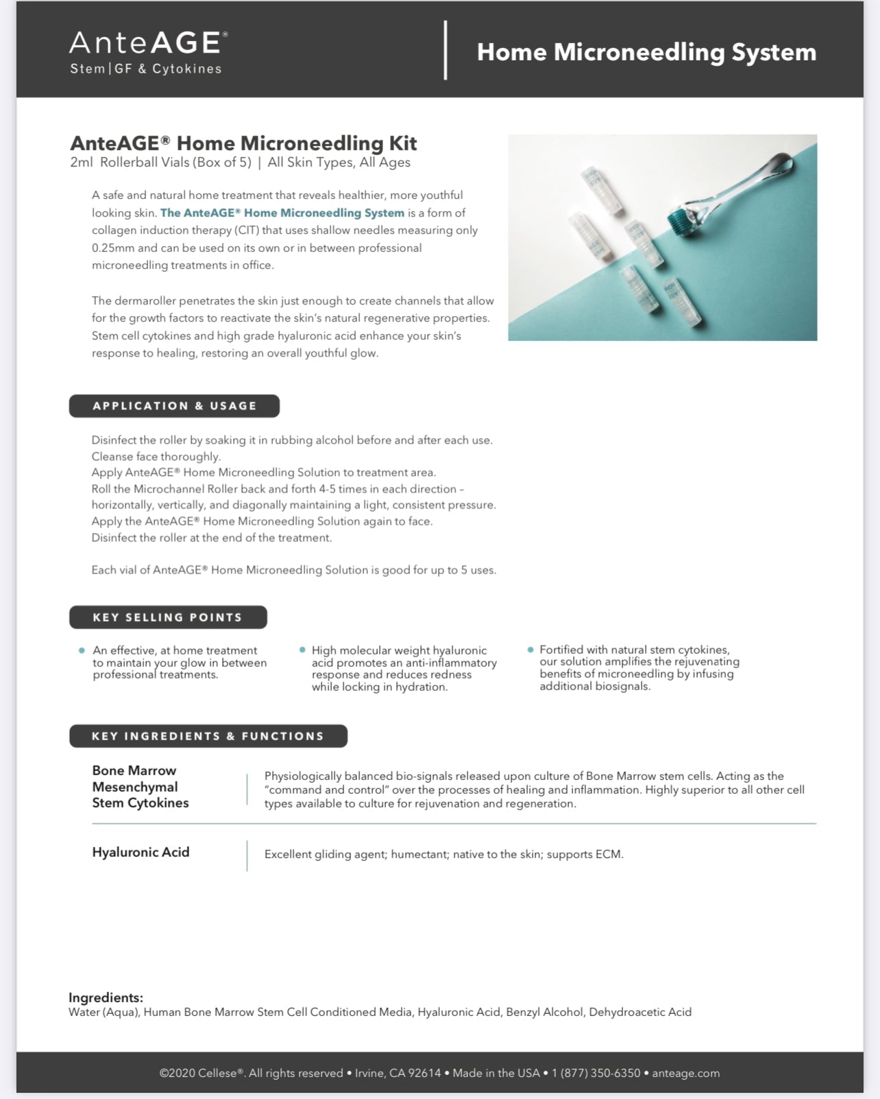 ANTEAGE Home Microneedling Solution Kit