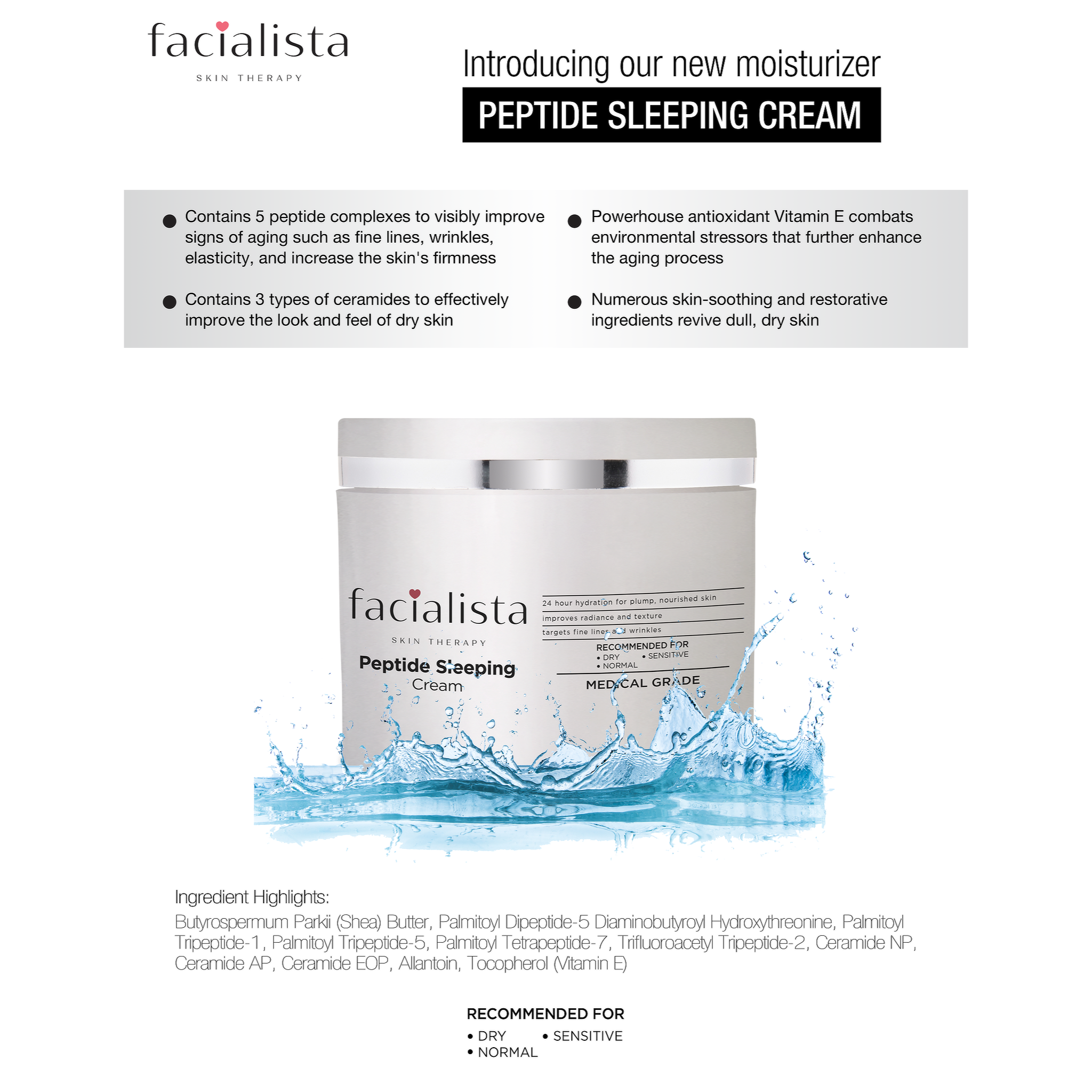 FACIALISTA PEPTIDE SLEEPING CREAM