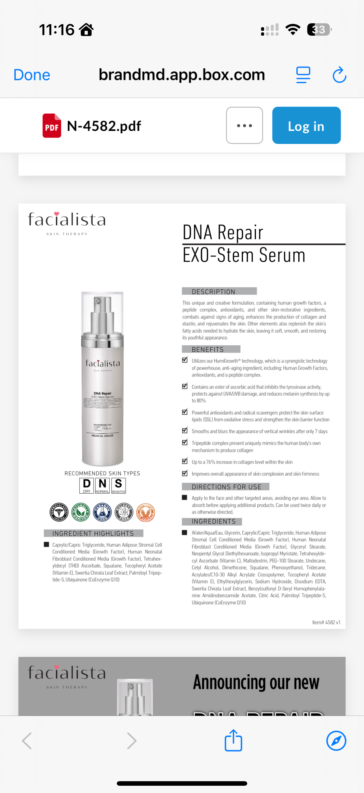 Facialista DNA Repair EXO-Stem Serum